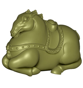 马唐马玉雕吊坠三维立体圆雕图雕刻stl模型素材文件3d模型图纸308