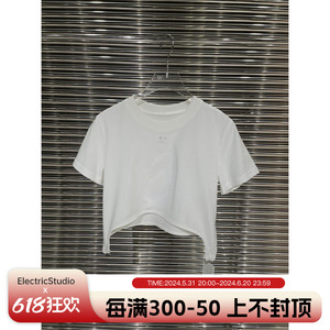 ELC漫步星期八｜欧美小众设计极简高级潮牌风气质露脐修身T恤