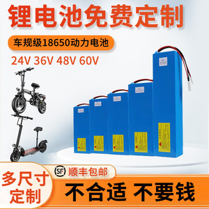 电动滑板车36V锂电池24V48V60V伏代驾折叠自行车大陆升定制电池