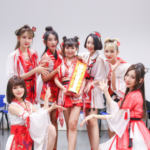 寄明月扇子sing女团同款古风可转舞蹈折扇红昭愿改良舞蹈服汉服女