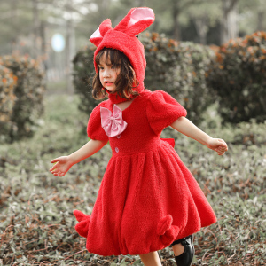 万圣节儿童服装女童cos动物小兔子装扮衣服幼儿园元旦演出服秋冬