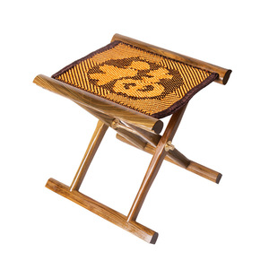 实n木马扎便携折叠椅折叠凳钓鱼凳绿檀嵌银高档w礼品马扎原色,0人付款