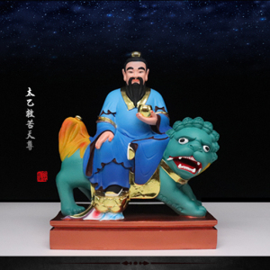 太乙救苦天尊神像坐骑太乙真人像道教佛像树脂包邮家用保平安摆件