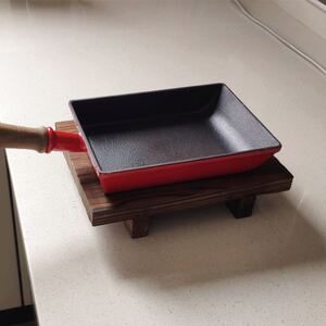 正方形木头锅盖盖子老式纯手工实木托盘玉子烧炒锅农村柴火灶家用