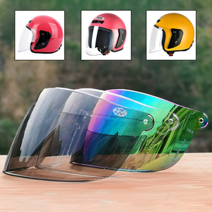 电动摩托艾凯AK702头盔镜片透明防雾风镜安全帽挡风玻璃面罩通用J