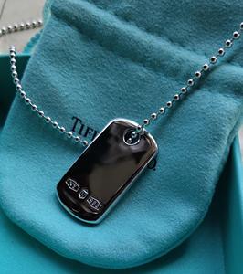 香港正品代购tiffany纯银项链 蒂芙尼1837标签银吊坠项链男款项链