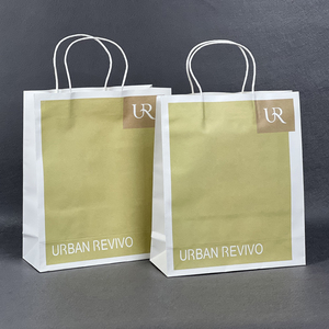 ur纸袋 白牛皮纸袋子 礼品袋 手提袋 服装袋商场同款购物包装袋