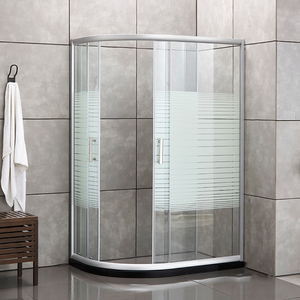 简易弧扇形淋浴房洗澡卫生间整体沐雨房玻璃浴屏干湿分离隔断