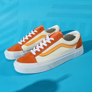 万斯路style 36橘子汽水系列低帮拼色帆布女刘耀文同款休闲板鞋男