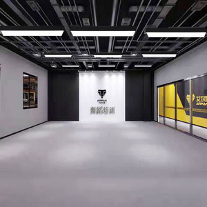 舞蹈教室吊灯黑长条造型灯可拼接瑜伽房普拉提馆条灯中性光20*120