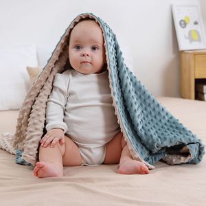 豆豆绒毯婴儿安抚毛毯子儿童双层被子盖毯空调被新生儿宝宝超柔软