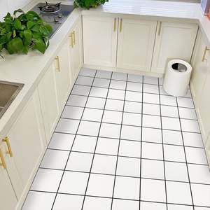 厨房防滑防油地贴家用地面翻新防水pvc 地板贴自粘仿地砖耐磨贴纸