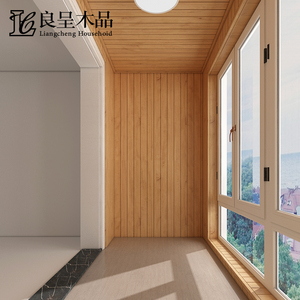 良呈木品花园木护墙板露台木板庭院阳台防腐木地板桑拿板吊顶板材