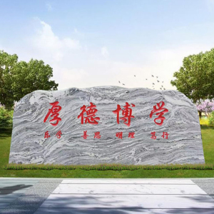 景观石头大型天然泰山石公园单位企业门牌标志校训石校园刻字村牌