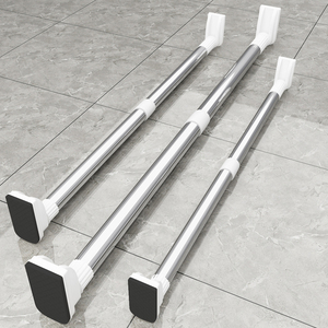 伸缩杆免打孔卫生间浴帘杆挂衣卧室阳台晾衣杆浴室支撑杆子窗帘杆