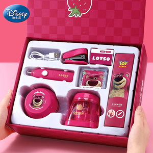 Disney迪士尼草莓熊电动文具套装小学生一年级幼儿园儿童文具礼盒三年级男童女童学习用品儿童节礼物