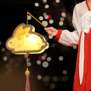 古风花草纸灯笼diy手工制作材料包儿童汉服手提花灯宫灯小道具