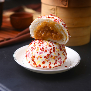 广式点心包点七彩燕麦包6个装速冻半成品早餐店商用大流沙包480克