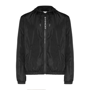 givenchy纪梵希 男装连帽开襟收口黑色短款外套男款夹克
