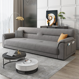 北欧现代乳胶棉麻科技布单人双人三人位客厅小户型简约网红款沙发