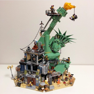乐高lego70840末日堡倒塌自由女神像街景建筑立体解压拼装积木