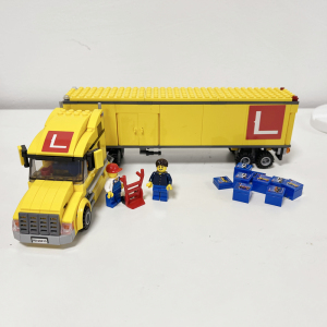 乐高积木3221城市系列黄色大卡车男孩益智箱式货车运输车拼装玩具