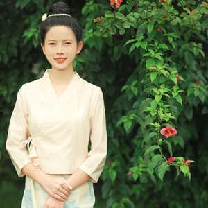 小娘惹傣族服装休闲生活西双版纳传统筒裙泰式spa工作服民族风