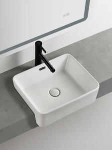 适配九牧半嵌入式洗脸盆台上盆陶瓷半挂盆半埋式洗手盆半镶嵌式面