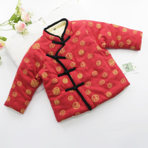 儿童手工纯棉花棉衣婴儿宝宝棉服复古中式棉袄唐装过年服拜年服冬