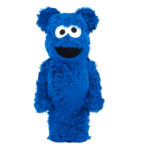 be@rbrick cookie monster 1000% 蓝色芝麻街 甜饼怪公仔 现货