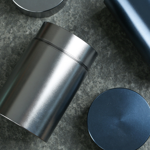 简约大号金属茶叶罐铝合金家用存茶罐出差旅行茶叶收纳盒储物罐