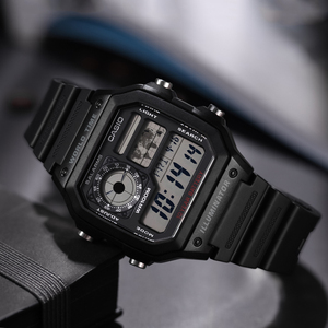 卡西欧(casio)男表 运动多功能持久电力防水手表ae-1200wh-1b