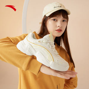 安踏老爹鞋女鞋2021年新款秋冬厚底潮流休闲白鞋子女士防滑运动鞋