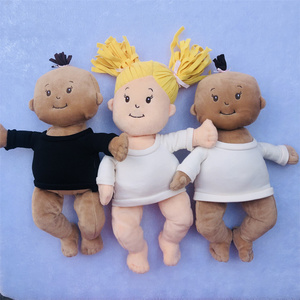 处理 婴幼儿安抚益智陪伴黑脸白脸娃娃玩偶 超柔软亲肤抱偶