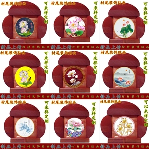 【棺材装饰品】土葬棺材头寿木两侧八仙龙凤布贴画装饰品配件套餐