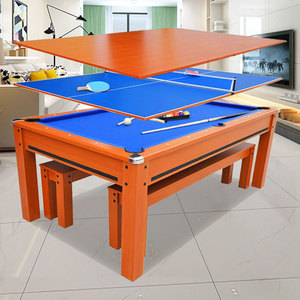 多功能家庭台球桌标准型商用成人台球乒乓球餐桌三合一美式桌球台