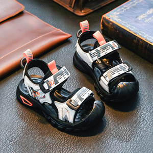 回力男童包头凉鞋2022夏新款牛皮男孩宝宝1-3岁小童学步软底防滑