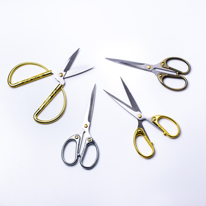 不锈钢合金雕花剪刀金色银色丝带diy剪刀中式 学生手工线头茶叶包剪刀包装配件