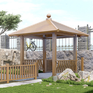 凉亭铝合金户外庭院防腐木花园室外新中式复古建现代四角型材亭子