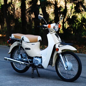 洛嘉后浪国四电喷复古110cc弯梁摩托车幼兽cub嘉陵coco全国可上牌