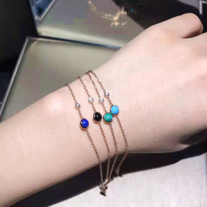 欧洲代购 piaget 伯爵手链 18k玫瑰金 时来运转 镶钻转运珠 手环