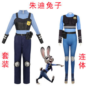 警长疯狂动物城兔子朱迪衣服警官成人cosplay女装穿搭尼克联名