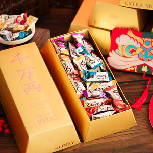 德芙巧克力千万两金砖礼盒装6g多口味丝滑奶白红包年货新年礼物