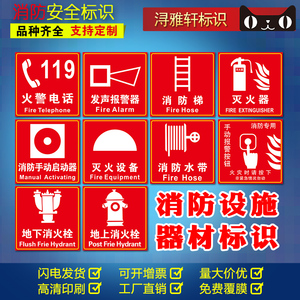 消防器材安全标识牌铝板