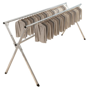 钢折叠晾衣架落地卧室内用家阳c台被衣杆晒架伸u缩晒凉子神