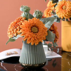 ins田园风向日葵仿真花束客厅桌面插花装饰花艺手捧假花拍摄道具