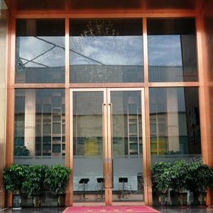 小区不锈钢制品工程 小区大堂不锈钢包边玻璃地弹簧进户入户大门z