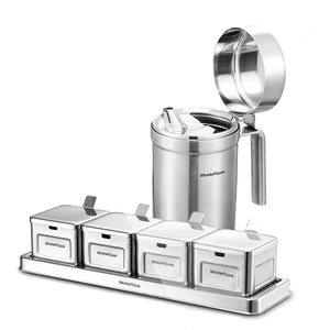 意大利尚尼不锈钢油壶调料盒套装送礼家用厨房用品创意多功能组合