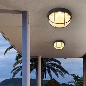 户外吸顶灯防水室外花园别墅阳台露台灯走廊过道楼梯现代感应壁灯