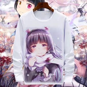 我的妹妹不可能那么可爱五更琉璃黑猫周边长袖t恤二次元动漫衣服t